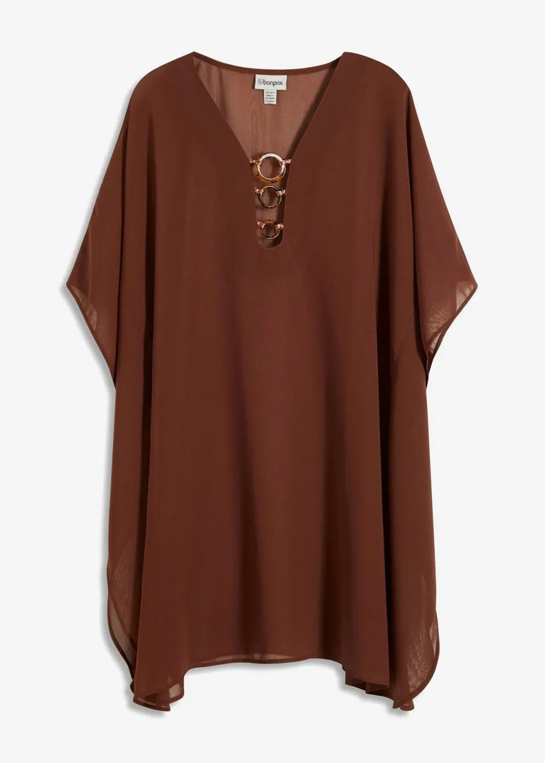 Damen bonprix Nachhaltigere Materialien|Kleider|Strandtunika aus leichtem Chiffon