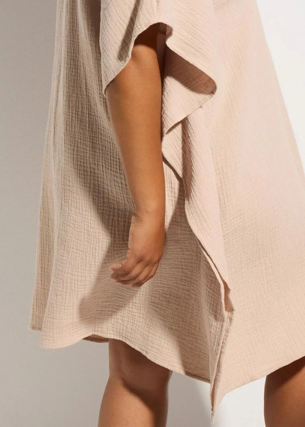 New Strandtunika aus luftigem Musselin Damen Kleider|Bekleidung·Pullover & Strickjacken