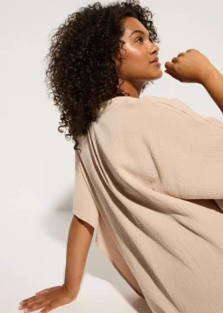 New Strandtunika aus luftigem Musselin Damen Kleider|Bekleidung·Pullover & Strickjacken