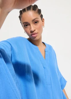 Damen bonprix Kleider|Bekleidung·Pullover & Strickjacken|Strandtunika aus luftigem Musselin