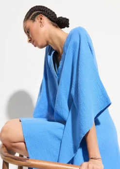Damen bonprix Kleider|Bekleidung·Pullover & Strickjacken|Strandtunika aus luftigem Musselin