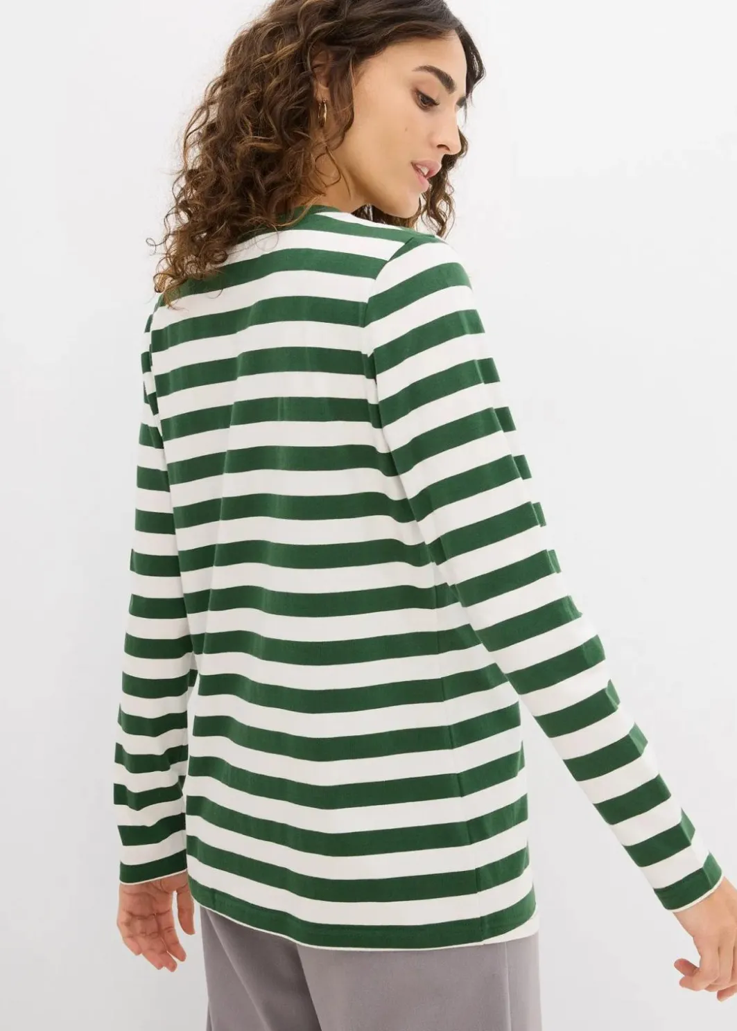 Damen bonprix Bekleidung·Röcke|Nachhaltigere Materialien|Streifenshirt aus reiner Bio-Baumwolle