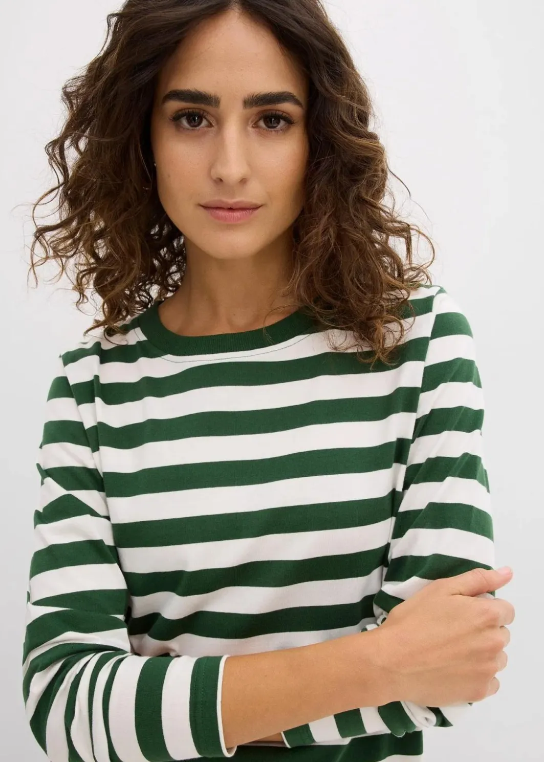 Damen bonprix Bekleidung·Röcke|Nachhaltigere Materialien|Streifenshirt aus reiner Bio-Baumwolle