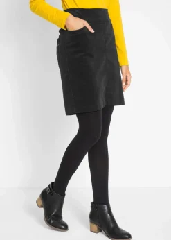 Damen bonprix Bekleidung·Sportbekleidung|Röcke|Stretch Baumwoll-Cordrock mit Bequembund