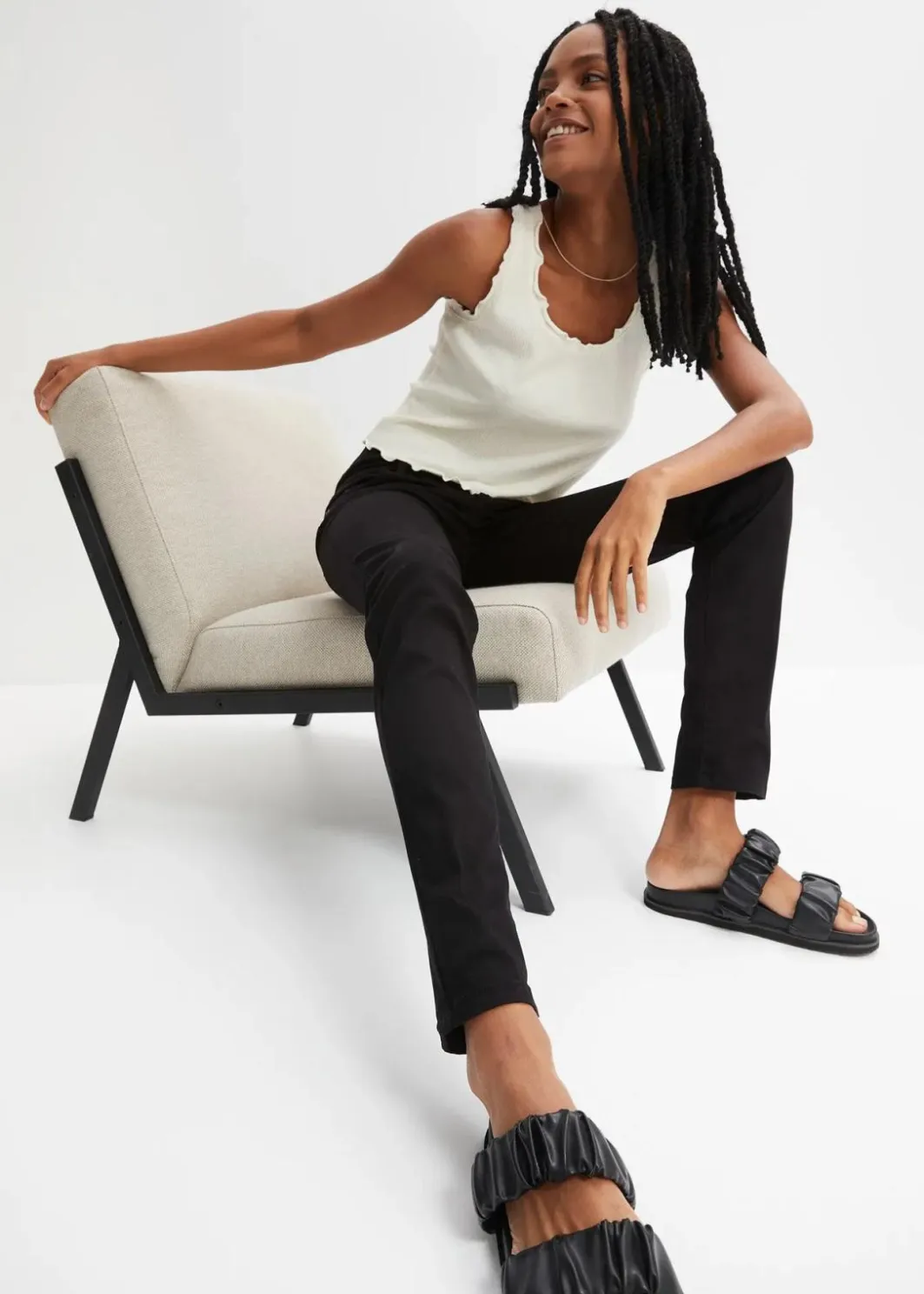 Stretch- Twillhose Damen Bekleidung·Kleider|Hosen