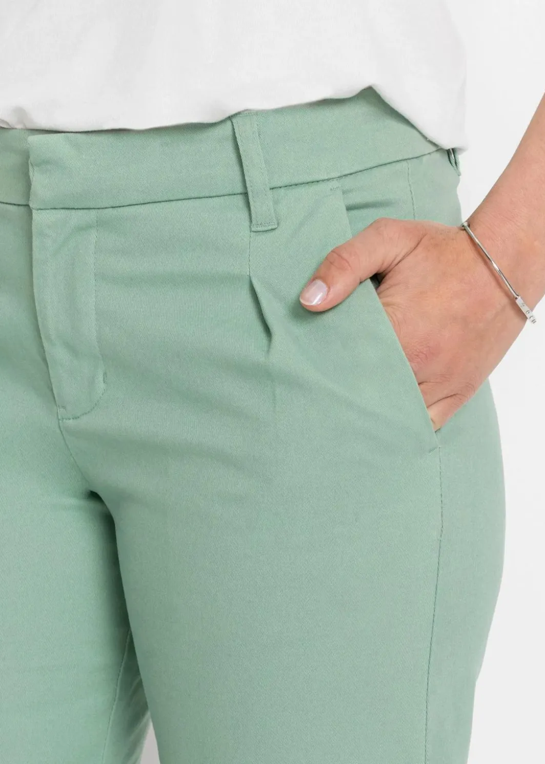 Damen bonprix Hosen|Shorts|Stretch-Bermuda