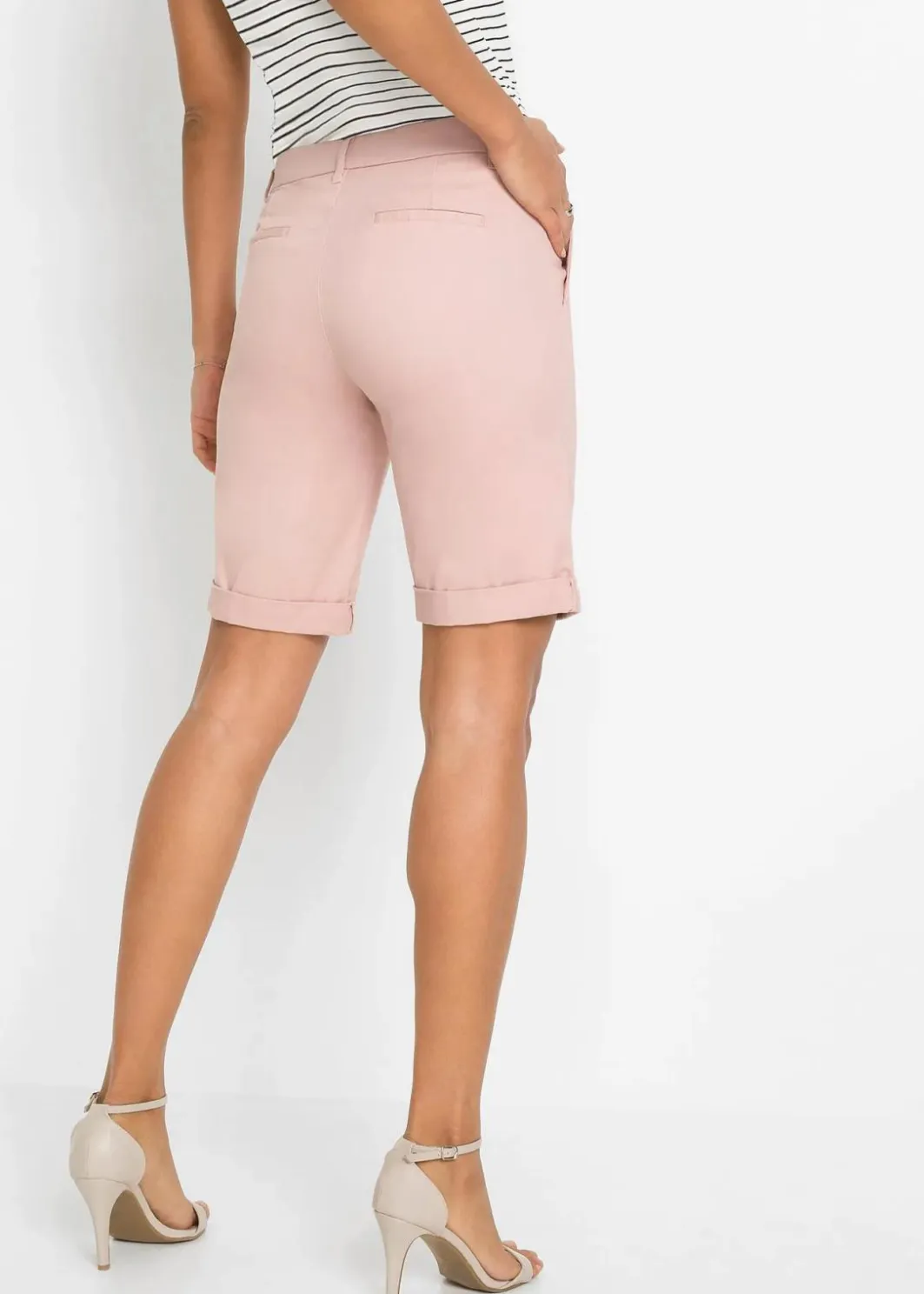 Damen bonprix Hosen|Shorts|Stretch-Bermuda