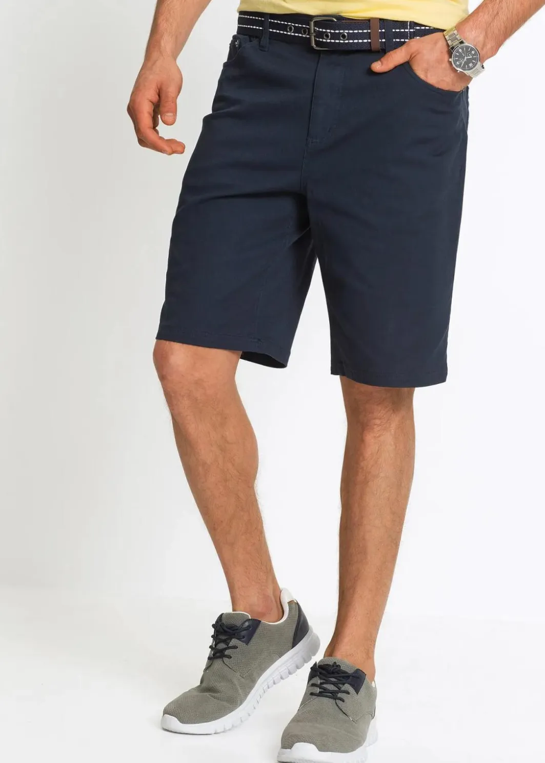 Herren bonprix Hosen|Basics|Stretch-Bermuda, Classic Fit