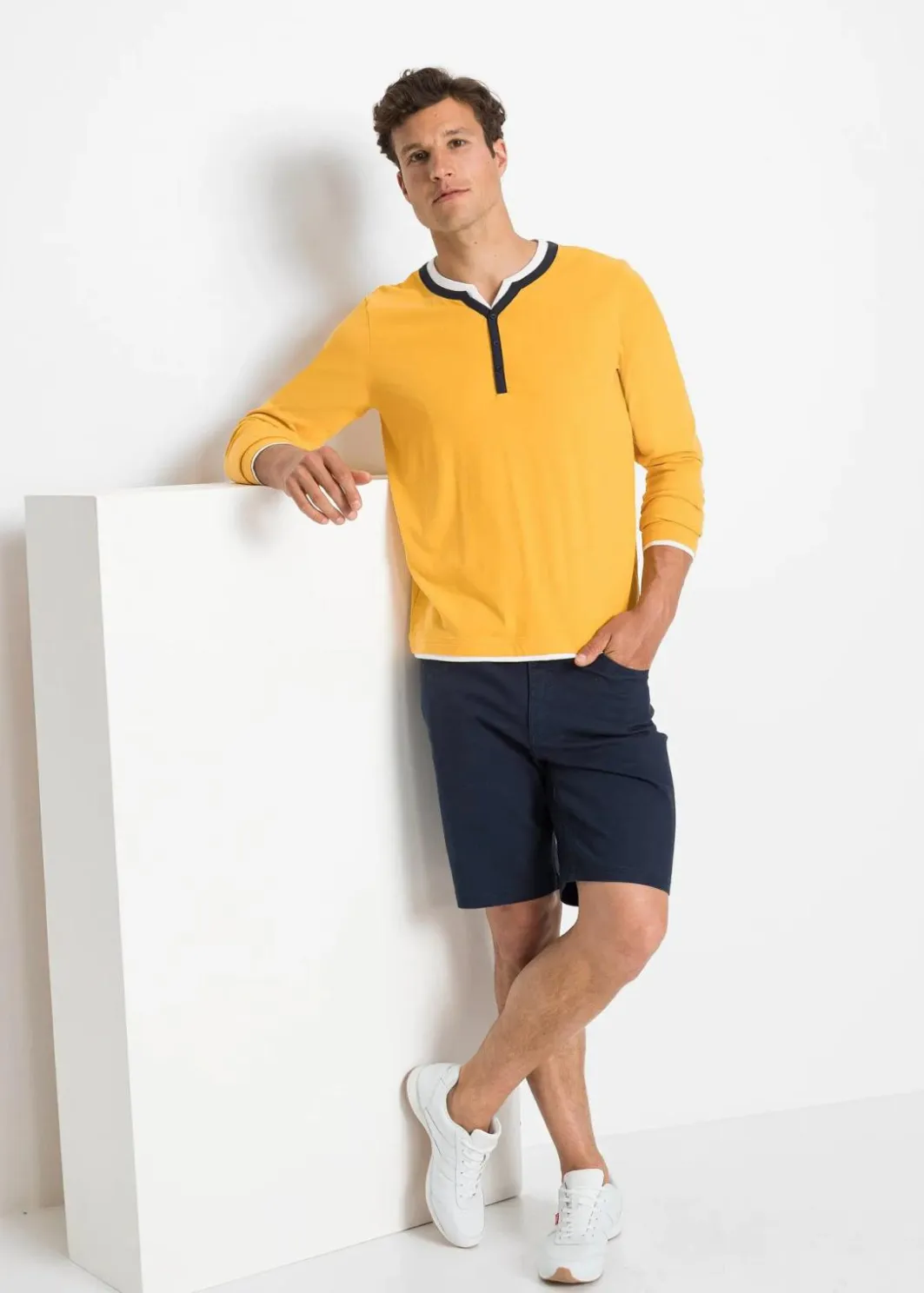 Herren bonprix Hosen|Basics|Stretch-Bermuda, Classic Fit