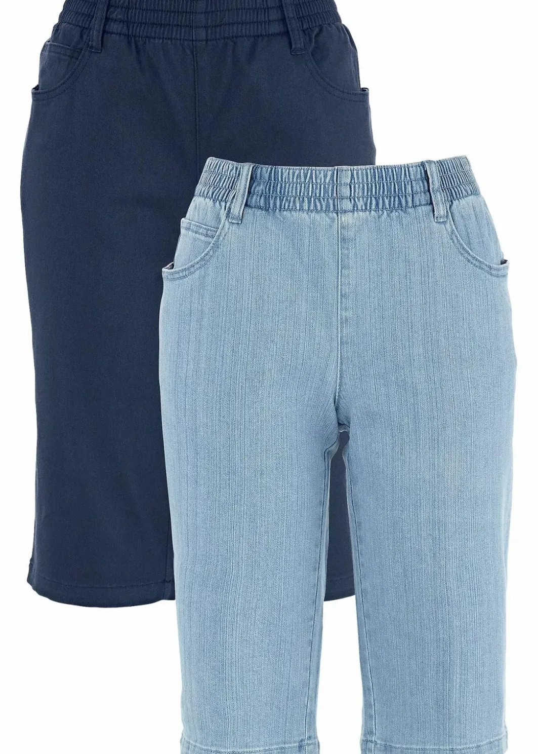 Damen bonprix Shorts|Bekleidung·Outdoorbekleidung|Stretch-Bermuda (2er Pack)