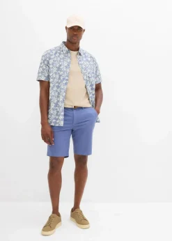 Herren bonprix Große Größen|Shorts|Stretch-Bermuda mit Gürtel, Regular Fit