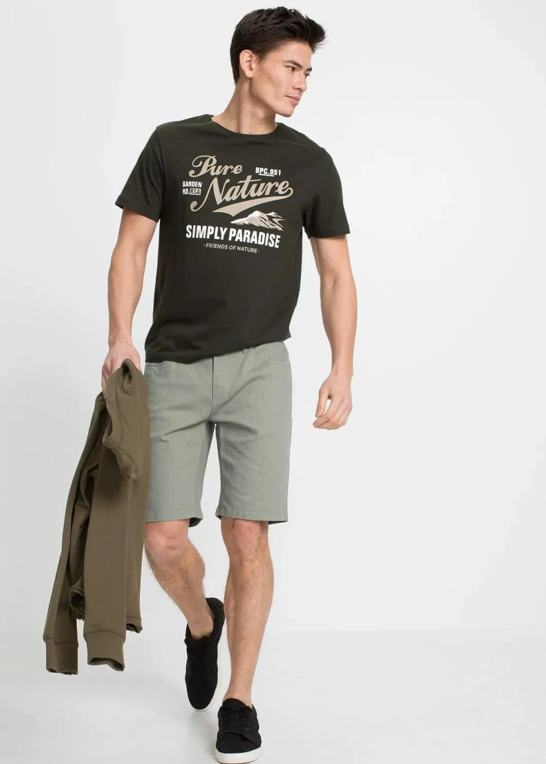 Herren bonprix Hosen|Basics|Stretch-Bermuda, Regular Fit (2er Pack)