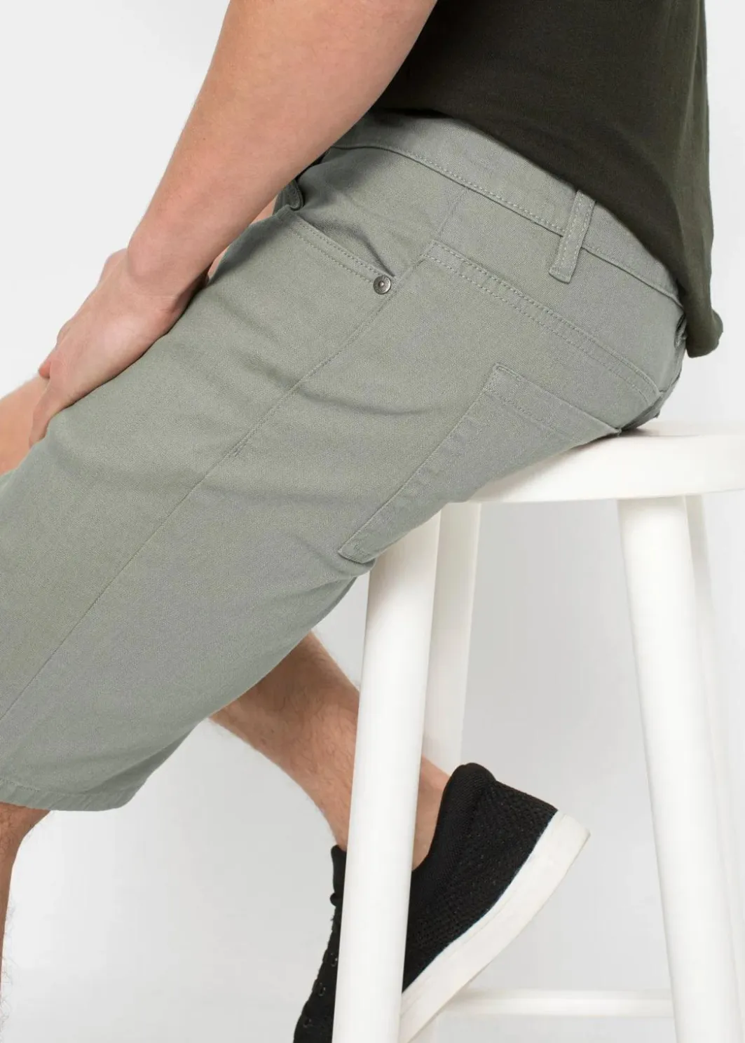 Herren bonprix Hosen|Basics|Stretch-Bermuda, Regular Fit (2er Pack)
