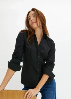 Damen bonprix Blusen & Tuniken|Bekleidung·Jacken & Mäntel|Stretch-Bluse