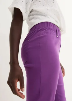 Damen bonprix Hosen|Stretchcapri mit Schlupfbund