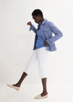 Damen bonprix Hosen|Stretchcapri mit Schlupfbund