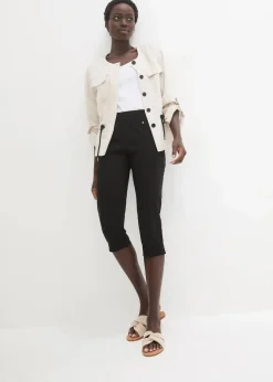 Stretchcapri mit Schlupfbund Damen Hosen