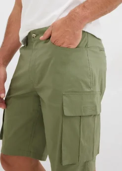 Herren bonprix Große Größen|Shorts|Stretch-Cargo-Bermuda Regular Fit (2er Pack)