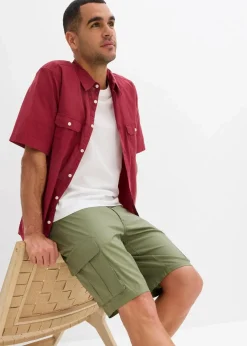 Herren bonprix Große Größen|Shorts|Stretch-Cargo-Bermuda Regular Fit (2er Pack)