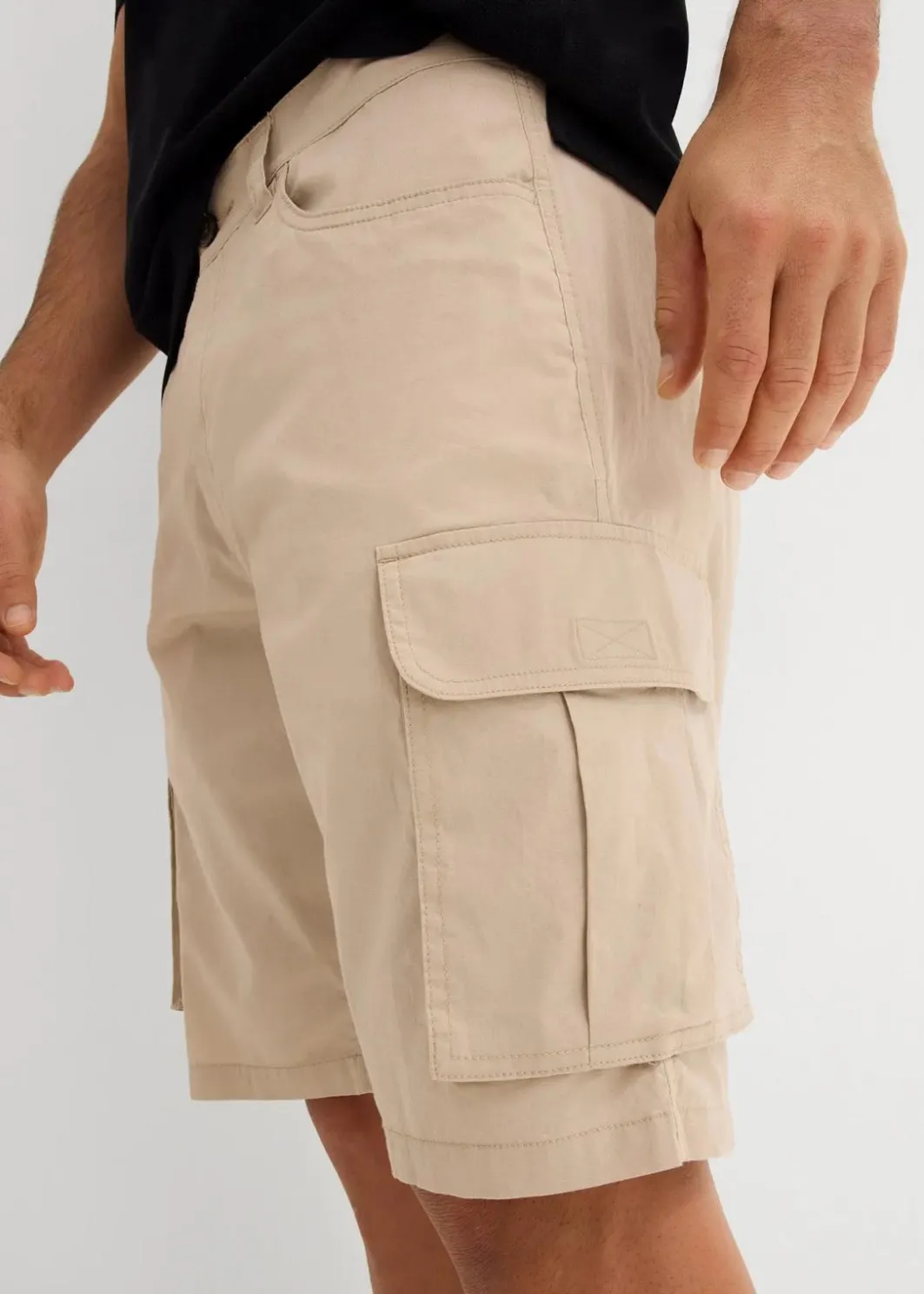 Stretch-Cargo-Bermuda, Regular Fit Herren Hosen|Shorts