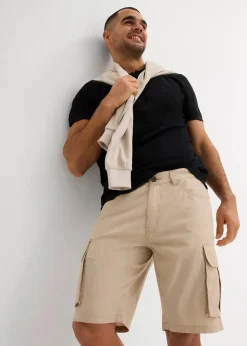 Stretch-Cargo-Bermuda, Regular Fit Herren Hosen|Shorts