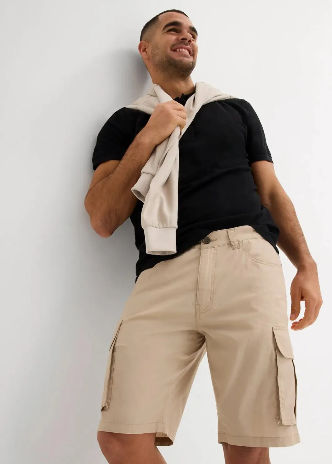 Stretch-Cargo-Bermuda, Regular Fit Herren Hosen|Shorts