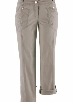 Damen bonprix Bekleidung·Kleider|Hosen|Stretch-Cargo-Hose, 3/4-Länge