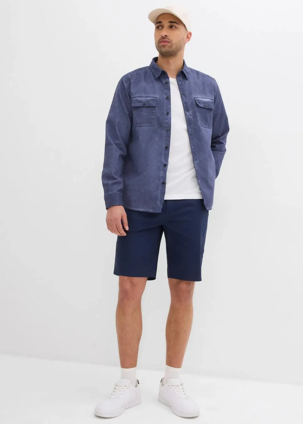 Herren bonprix Große Größen|Shorts|Stretch-Chino-Bermuda Regular Fit (2er Pack)