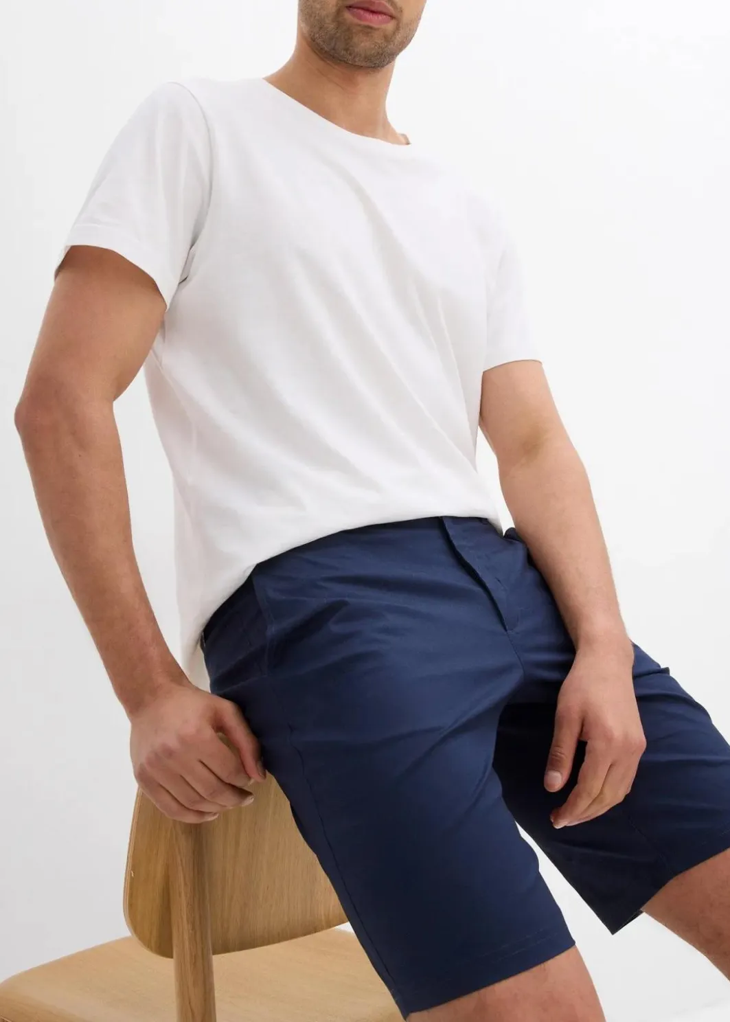 Herren bonprix Große Größen|Shorts|Stretch-Chino-Bermuda Regular Fit (2er Pack)