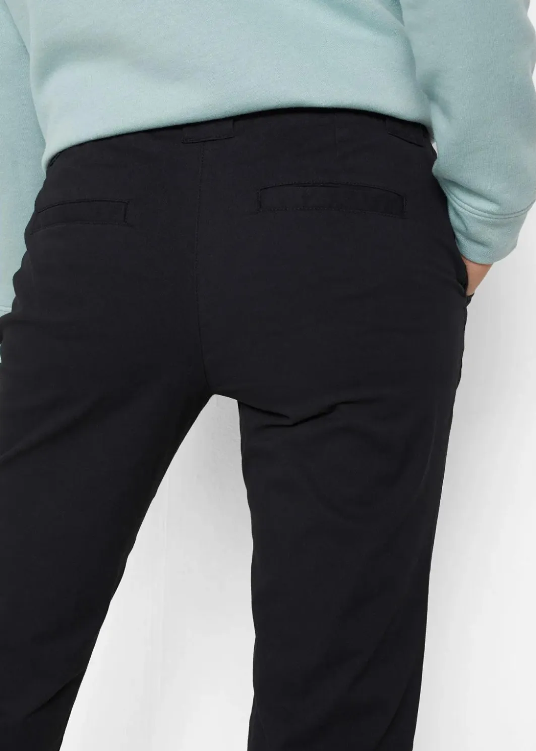 Damen bonprix Kurzgrößen|Bekleidung·Kleider|Stretch-Chinohose