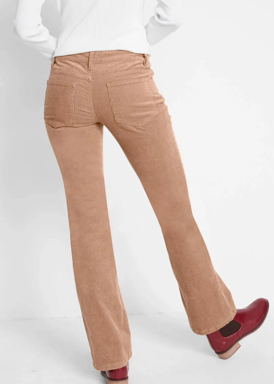 Stretch-Cordhose, Bootcut Damen Hosen|Bekleidung·Kleider