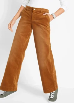 Damen bonprix Hosen|Bekleidung·Kleider|Stretch-Cordhose, Wide