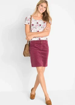 Outlet Stretch-Cordrock Damen Röcke|Bekleidung·Sportbekleidung