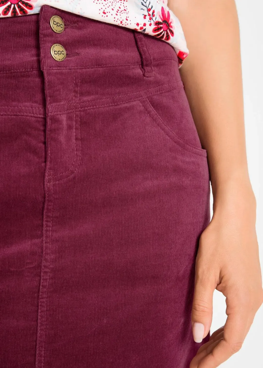 Outlet Stretch-Cordrock Damen Röcke|Bekleidung·Sportbekleidung