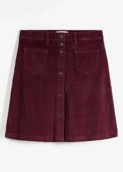 Sale Stretch-Cordrock mit Knopfleiste Damen Röcke|Bekleidung·Sportbekleidung