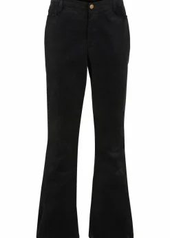 Hot Stretch-Cord-Schlaghose mit High-Waist-Bequembund Damen Bekleidung·Kleider|Hosen
