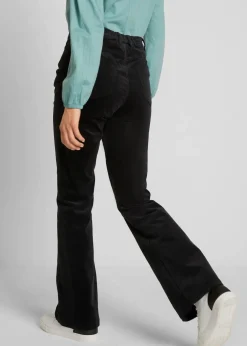 Hot Stretch-Cord-Schlaghose mit High-Waist-Bequembund Damen Bekleidung·Kleider|Hosen