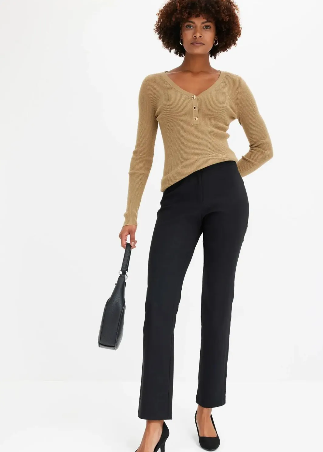 Damen bonprix Hosen|Kurzgrößen|Stretch-Hose