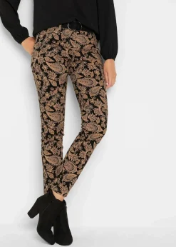 Damen bonprix Bekleidung·Kleider|Hosen|Stretch-Hose bedruckt
