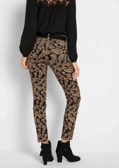 Damen bonprix Bekleidung·Kleider|Hosen|Stretch-Hose bedruckt