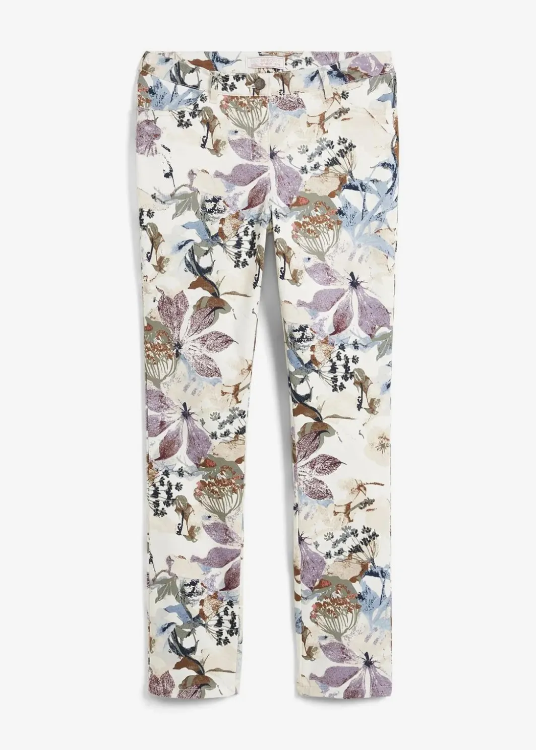 Hot Stretch-Hose mit Blumen-Print Damen Bekleidung·Kleider|Hosen
