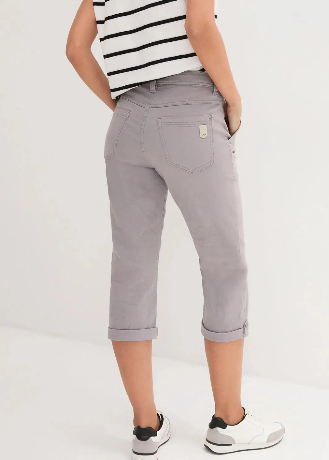 Stretch-Hose mit Crash-Effekt Damen Bekleidung·Kleider|Hosen