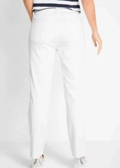 Hot Stretchhose mit geradem Bein, Mid Waist Damen Hosen|Bekleidung·Kleider