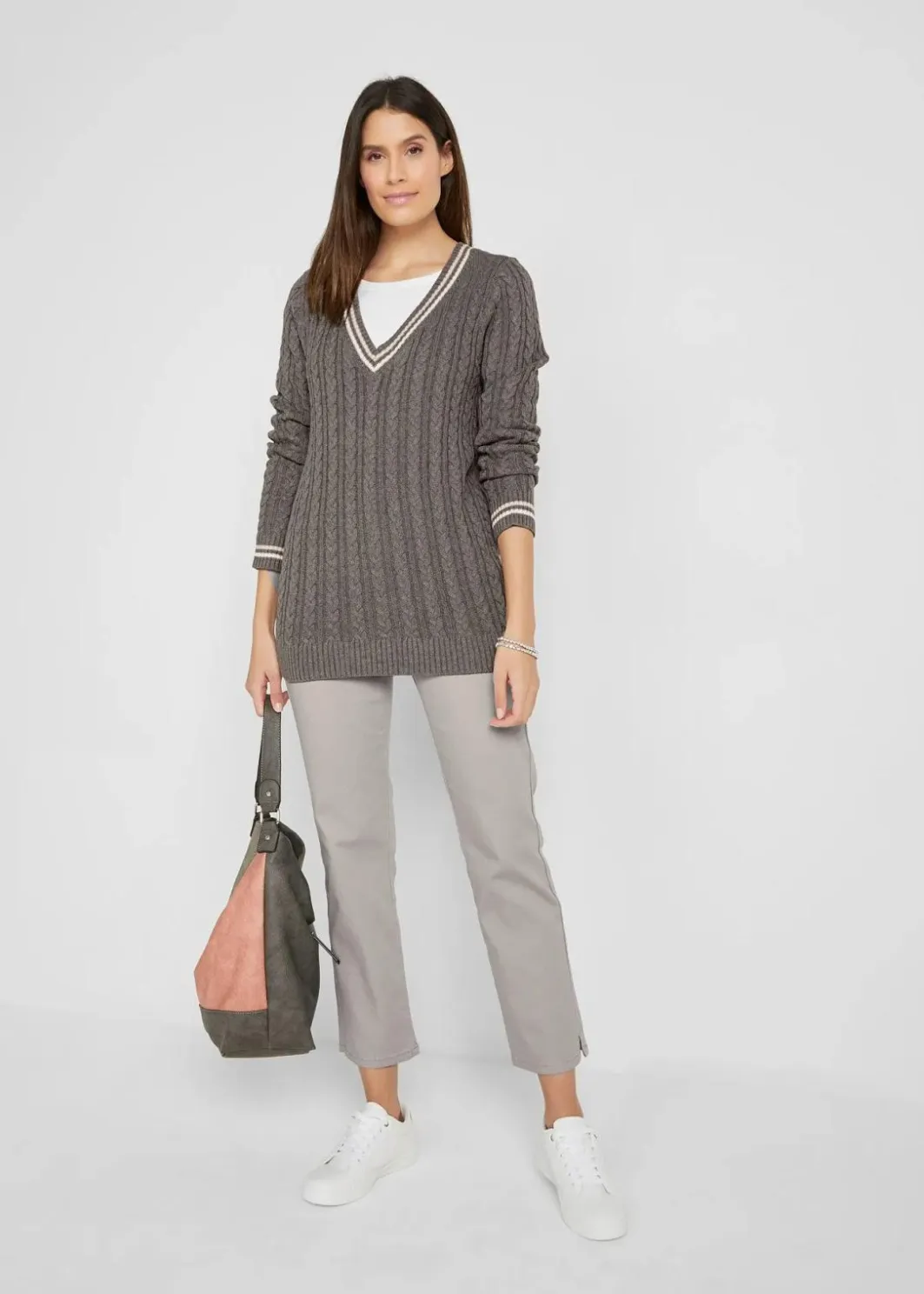 Stretchhose mit geradem Bein, Mid Waist Damen Bekleidung·Kleider|Hosen