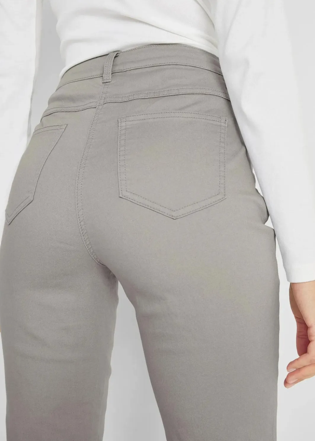 Stretchhose mit geradem Bein, Mid Waist Damen Bekleidung·Kleider|Hosen