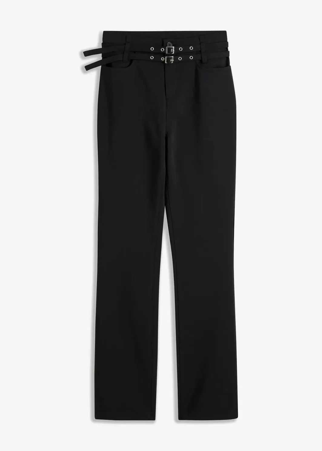 Damen bonprix Bekleidung·Kleider|Hosen|Stretch-Hose mit Gürtel (2-tlg. Set)