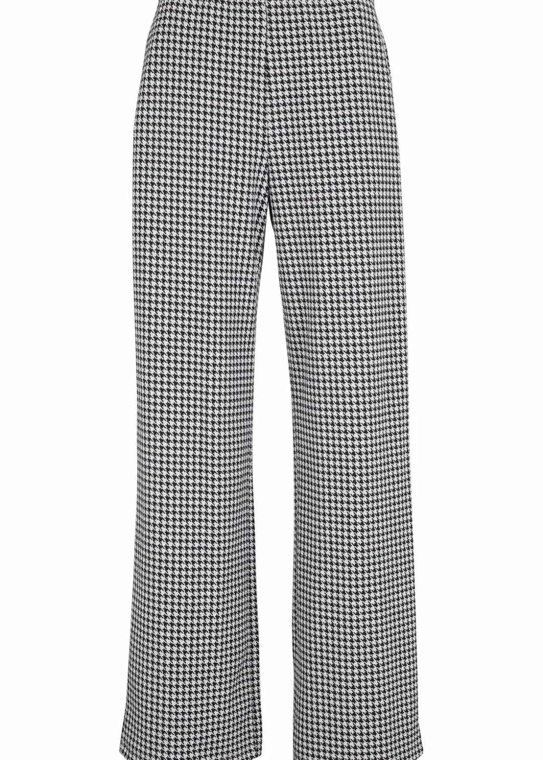 New Stretch-Hose mit Hahnentrittmuster, Wide leg Damen Bekleidung·Kleider|Hosen