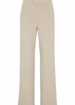 Damen bonprix Hosen|Bekleidung·Kleider|Stretch-Hose mit Hahnentrittmuster, Wide leg