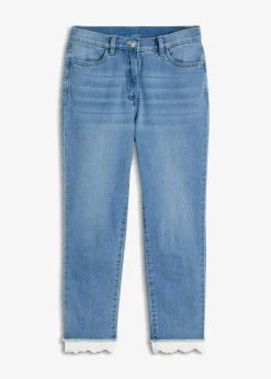 Damen bonprix Bekleidung·Shirts & Tops|Jeans|Stretch-Jeans mit Bordüre