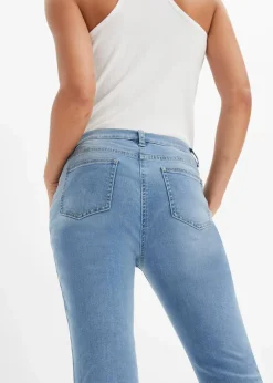 Damen bonprix Bekleidung·Shirts & Tops|Jeans|Stretch-Jeans mit Bordüre